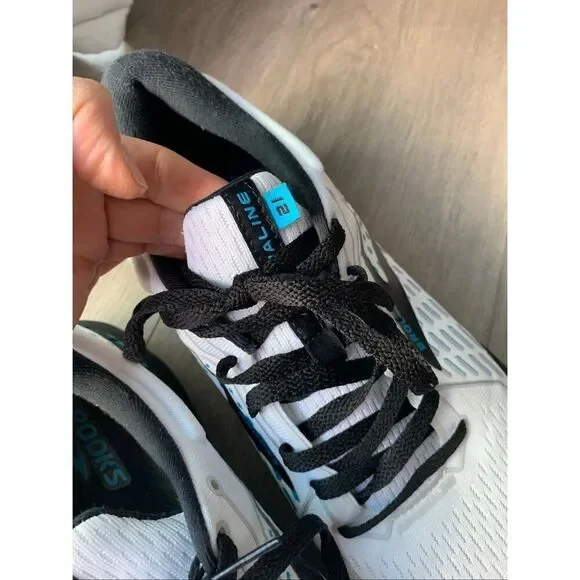 Brooks Adrenaline Gts 21 Mens 14 Running Shoes white blue and black clean mint c - Picture 5 of 10